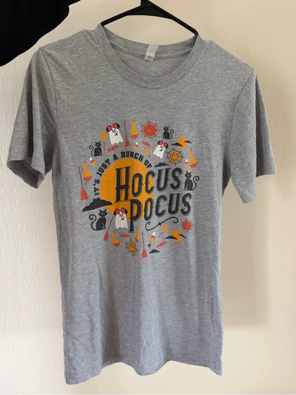 Bella Canvas Gray 'Hocus Pocus' Graphic Tee with Fall Accent Colors